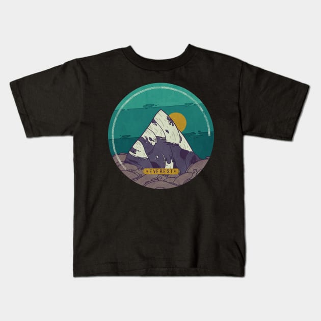 Everest Kids T-Shirt by againstbound